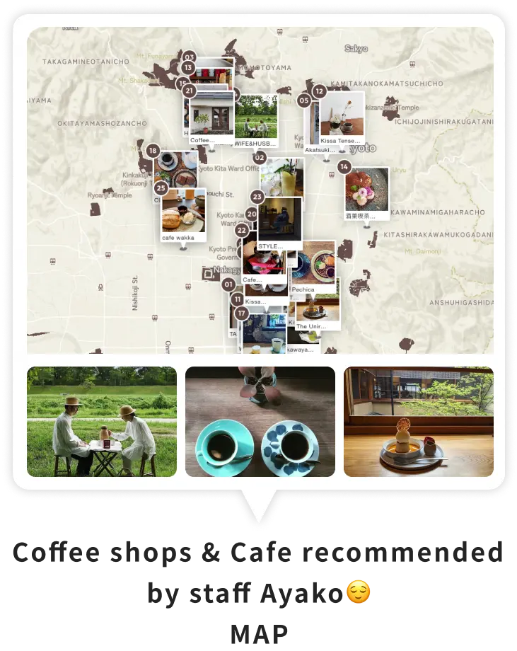 Coffee shops & Cafe recommended by staff Ayako😌 MAP